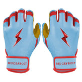 Harrison Bader Signature Series Short Cuff Batting Gloves - Baby Blue