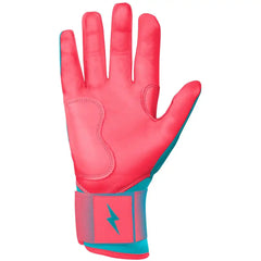 Max Clark Signature Series Long Cuff Batting Gloves - Pink/Teal