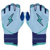 Personalized Bear Series Long Cuff Batting Gloves - Tidal Blue