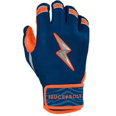 Max Clark Signature Series Short Cuff Batting Gloves - Navy/Orange