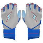 James Outman Signature Series Long Cuff Batting Gloves - Metallic Silver