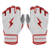 Chrome Series Short Cuff Batting Gloves - Red