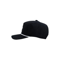 "Flying B" Pre-Curved Golf Rope Hat - Black
