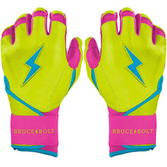 Bear Series Long Cuff Batting Gloves - Caribbean Yellow