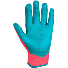Max Clark Signature Series Short Cuff Batting Gloves - Pink/Teal