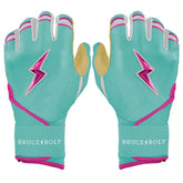 Fernando Tatis Jr. Signature Series Long Cuff Batting Gloves - Mint/Pink
