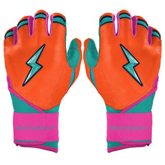 Fernando Tatis Jr. Signature Series Long Cuff Batting Gloves - Aqua/Orange