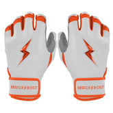 Chrome Series Short Cuff Batting Gloves - Orange