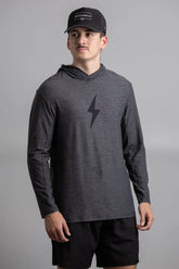 SuperSoft BOLT Long Sleeve Hoodie - Charcoal