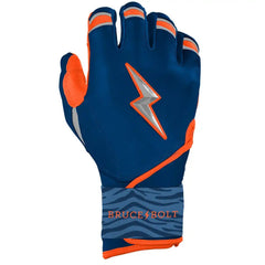 Max Clark Signature Series Long Cuff Batting Gloves - Navy/Orange