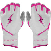 Chrome Series Long Cuff Batting Gloves - Pink