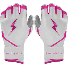 Chrome Series Long Cuff Batting Gloves - Pink