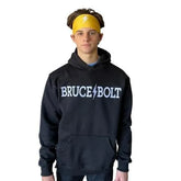 "BRUCE BOLT" Hoodie - Black/White