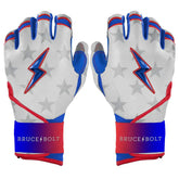 Brandon Nimmo Signature Series Long Cuff Batting Gloves - Stars & Stripes