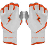 Chrome Series Long Cuff Batting Gloves - Orange
