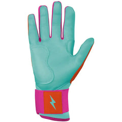 Fernando Tatis Jr. Signature Series Long Cuff Batting Gloves - Aqua/Orange