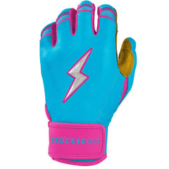 Harrison Bader Signature Series Short Cuff Batting Gloves - Blue/Pink