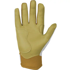 Gold Series Short Cuff Batting Gloves - White/Gold