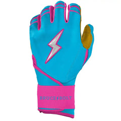 Harrison Bader Signature Series Long Cuff Batting Gloves - Blue/Pink