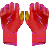Harrison Bader Signature Series Long Cuff Batting Gloves - Pink