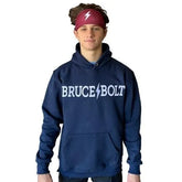 "BRUCE BOLT" Hoodie - Navy/White