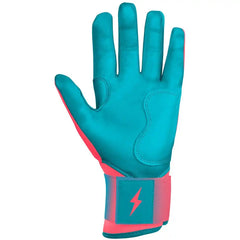 Max Clark Signature Series Long Cuff Batting Gloves - Pink/Teal