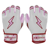 Lars Nootbaar Signature Series Short Cuff Batting Gloves - White/Pink