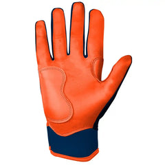 Max Clark Signature Series Short Cuff Batting Gloves - Navy/Orange