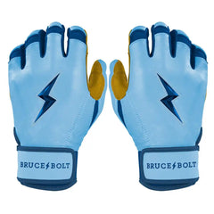 Personalized Bear Series Short Cuff Batting Gloves - Carolina Blue