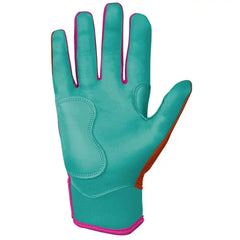 Fernando Tatis Jr. Signature Series Short Cuff Batting Gloves - Aqua/Orange