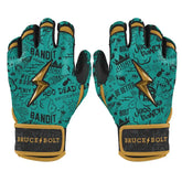 King of JUCO Creator Series Short Cuff Batting Gloves - Mint/Black