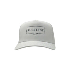 "BRUCE BOLT" Standard Snapback Hat - White