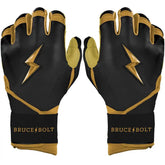 Gold Series Long Cuff Batting Gloves - Black/Gold