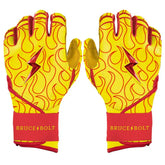 Harrison Bader Signature Series Long Cuff Batting Gloves - Flames