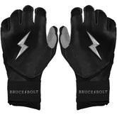 Chrome Series Long Cuff Batting Gloves - Black