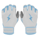 Chrome Series Short Cuff Batting Gloves - Baby Blue