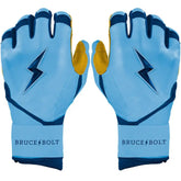 Personalized Bear Series Long Cuff Batting Gloves - Carolina Blue