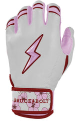 Lars Nootbaar Signature Series Short Cuff Batting Gloves - White/Pink