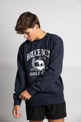 "BRUCE BOLT Golf Club" Crewneck - Navy