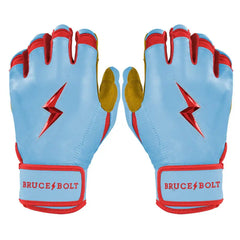 Harrison Bader Signature Series Short Cuff Batting Gloves - Baby Blue