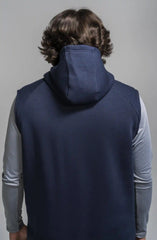 BOLT Sleeveless Hoodie - Navy/Navy Bolt