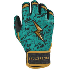 King of JUCO Creator Series Short Cuff Batting Gloves - Mint/Black