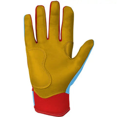 Harrison Bader Signature Series Short Cuff Batting Gloves - Baby Blue