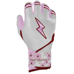 Lars Nootbaar Signature Series Long Cuff Batting Gloves - White/Pink