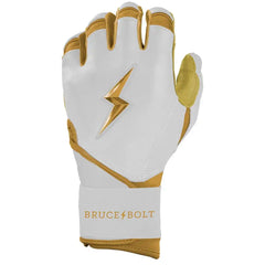 Gold Series Long Cuff Batting Gloves - White/Gold