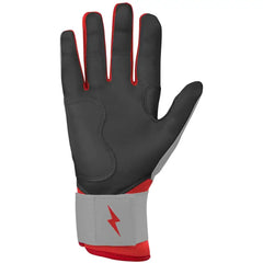 Grey Series Long Cuff Batting Gloves - Red