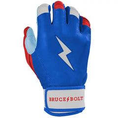 Bear Series Short Cuff Batting Gloves - Red, White & Blue