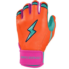 Fernando Tatis Jr. Signature Series Short Cuff Batting Gloves - Aqua/Orange
