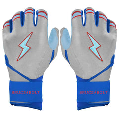 James Outman Signature Series Long Cuff Batting Gloves - Metallic Silver