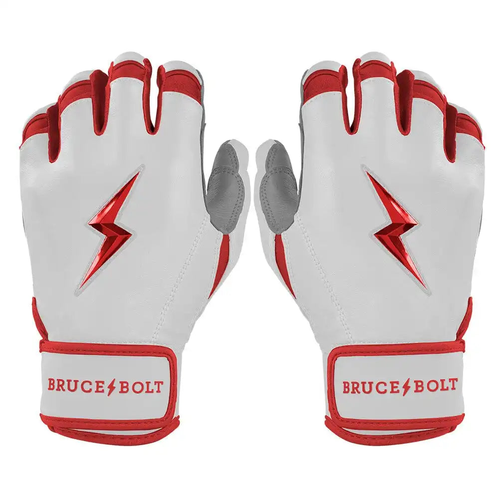 Chrome Series Short Cuff Batting Gloves - Red